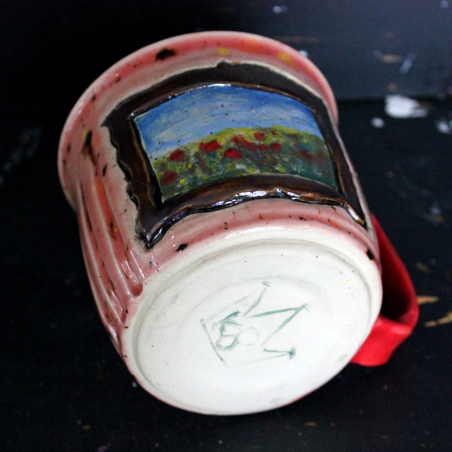 Framed Landscape Mug (Red + Pink)